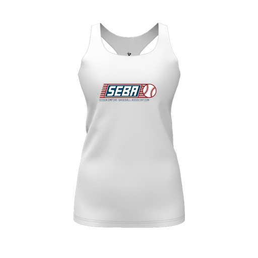 [CUS-DFW-RCBK-PER-WHT-FYS-LOGO1] Racerback Tank Top (Female Youth S, White, Logo 1)