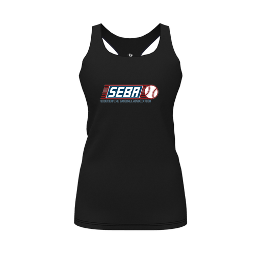 [CUS-DFW-RCBK-PER-BLK-FYS-LOGO1] Racerback Tank Top (Female Youth S, Black, Logo 1)