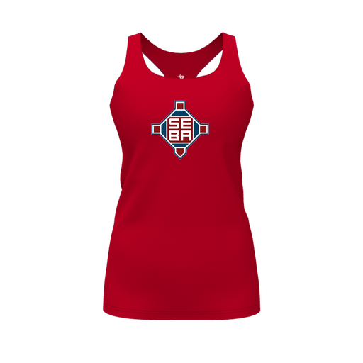 [CUS-DFW-RCBK-PER-RED-FYS-LOGO2] Racerback Tank Top (Female Youth S, Red, Logo 2)