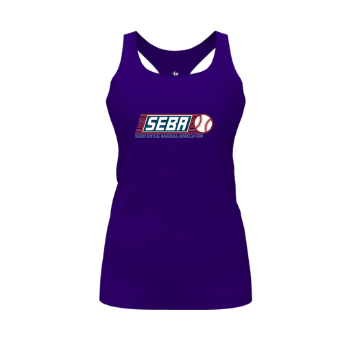 [FT0TRBPP-FYS-LOGO1] Decker Racerback Tank Top (Female Youth S, Purple, Logo 1)