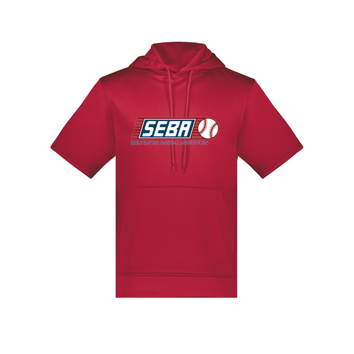 [6871.083.S-LOGO1] Men's Dri Fit Short Sleeve Hoodie (Adult S, Red, Logo 1)