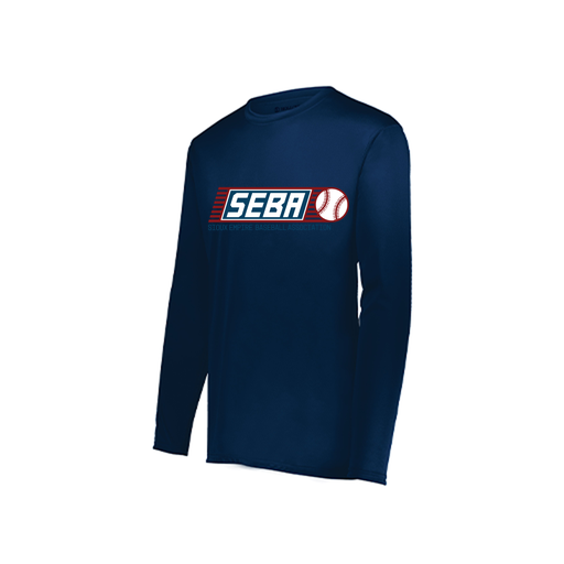 [222822.065.XS-LOGO1] Men's LS Smooth Sport Shirt (Adult XS, Navy, Logo 1)