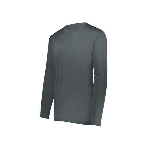 [222822.059.XS-LOGO3] Men's LS Smooth Sport Shirt (Adult XS, Gray, Logo 3)