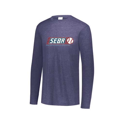 [FTLCUBNV-AXS-LOGO1] Decker Men's Tri-Blend T-Shirt - Long Sleeve (Adult XS, Navy, Logo 1)