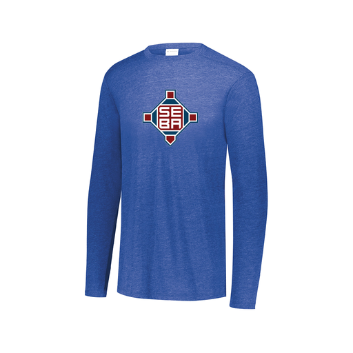 [FTLCUBRY-AXS-LOGO2] Decker Men's Tri-Blend T-Shirt - Long Sleeve (Adult XS, Royal, Logo 2)