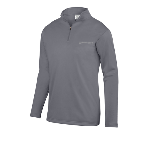 [DFW-FFQZ-GRY-AS-LOGO3] Men's FlexFleece 1/4 Zip (Adult S, Gray, Logo 3)