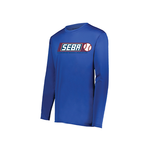 [222823.060.S-LOGO1] Youth LS Smooth Sport Shirt (Youth S, Royal, Logo 1)