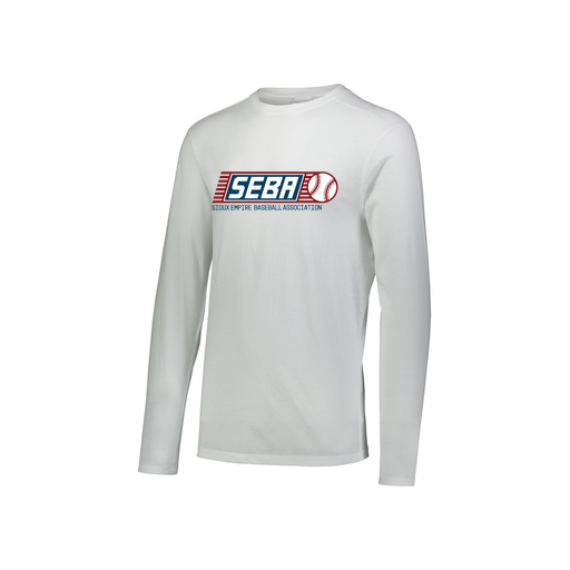 [3076.005.S-LOGO1] Youth LS Ultra-blend T-Shirt (Youth S, White, Logo 1)