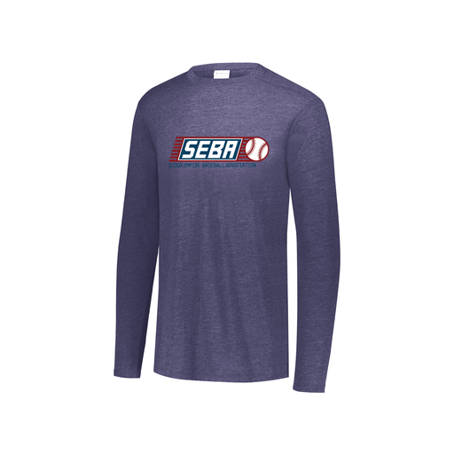 [FTLCUBNV-YS-LOGO1] Decker Youth Tri-Blend T-Shirt - Long Sleeve (Youth S, Navy, Logo 1)