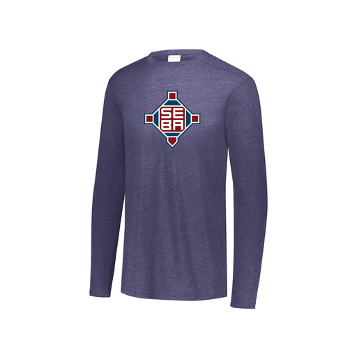 [FTLCUBNV-YS-LOGO2] Decker Youth Tri-Blend T-Shirt - Long Sleeve (Youth S, Navy, Logo 2)