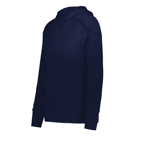 [222798-NVY-FAXS-LOGO4] Ladies Ventura Thin Knit Hoodie (Female Adult XS, Navy, Logo 1)