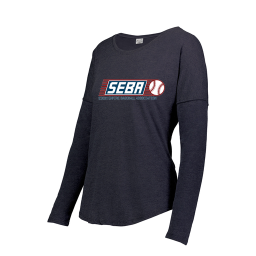 [FTLCUBNV-FAXS-LOGO1] Decker Women's Tri-Blend T-Shirt - Long Sleeve (Female Adult XS, Navy, Logo 1)