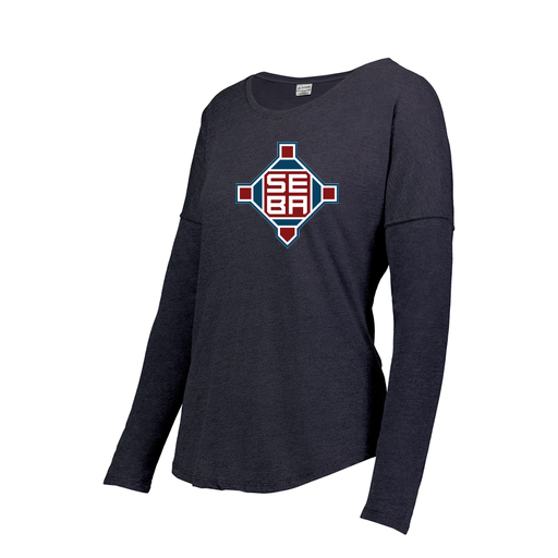 [FTLCUBNV-FAXS-LOGO2] Decker Women's Tri-Blend T-Shirt - Long Sleeve (Female Adult XS, Navy, Logo 2)