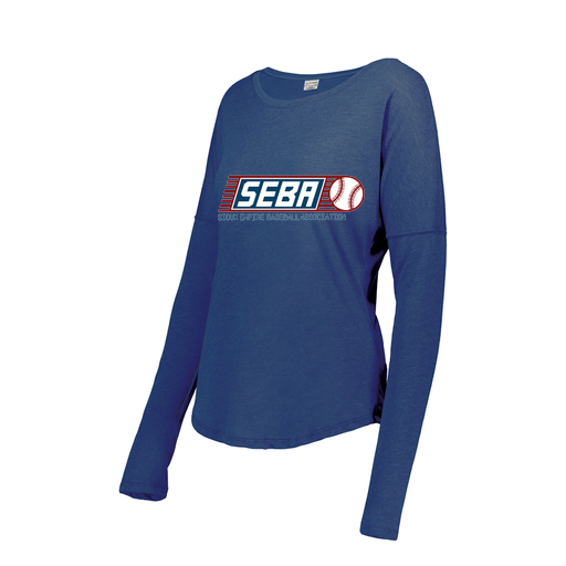 [FTLCUBRY-FAXS-LOGO1] Decker Women's Tri-Blend T-Shirt - Long Sleeve (Female Adult XS, Royal, Logo 1)