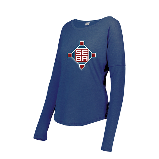 [3077.U55.XS-LOGO2] Ladies LS Ultra-blend T-Shirt (Female Adult XS, Royal, Logo 2)