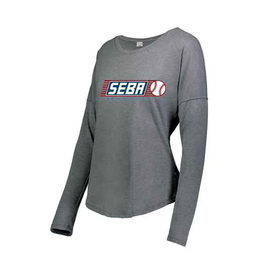 [FTLCUBGY-FAXS-LOGO1] Decker Women's Tri-Blend T-Shirt - Long Sleeve (Female Adult XS, Gray, Logo 1)